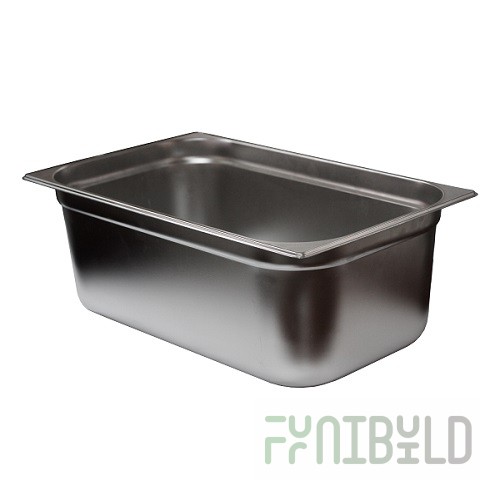 Gastronorm container without lid stainless steel GN-1/1 depth 200, 26l, (530x325x200 in.), in pack 5/10 pcs.