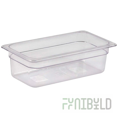 Gastronorm container without lid polycarb. GN 1/3, H-100, 325x176x100mm