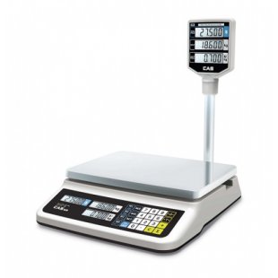 Trade scales CAS PR-15P (LCD, II) with USB (341x435x474 in, platform 330x235 in, up to 15 kg)