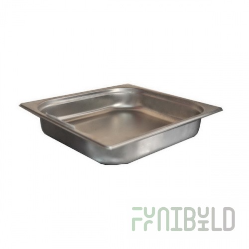 Gastronorm container without lid stainless steel GN-2/3 depth 65, 4.3 l. (354x325x65 in.), in pack. 10/20 pcs.