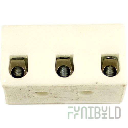 Ceramic terminal block 6x3 screw