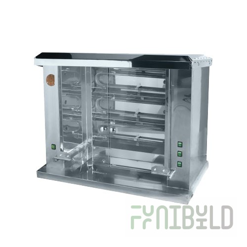 Electric spit grill F3U2E (950x570x750 in, 380V, 6.8 kW, weight 66 kg)