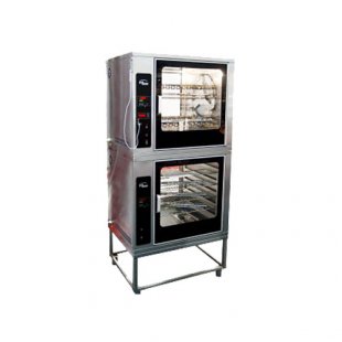 Convection grill with a display case on a stand (875x790x1795mm, 7.6 kW (grill) + 1.2 kW display case with steam, 380V)