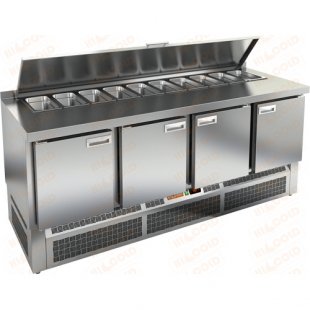 Salad table Hicold SLE1-1111GN with cover (1970x700x850mm, +2...+10 °C)