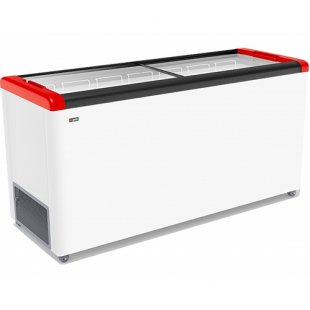 Chest freezer V=520 l GELLAR FG 600 C red (1600x600x840, -12…-25C, 6 baskets, wheels, lock)