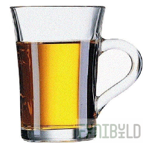 Mug 230ml h=106 l=115mm transparent, art.03140234, pack of 6 pcs.
