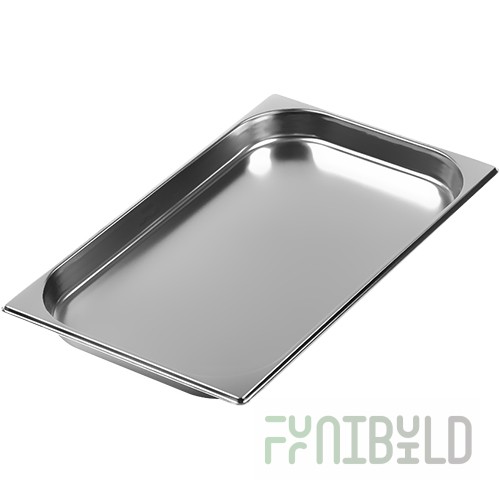 Gastronorm container without lid stainless steel GN-1/1 depth 40, 3.4 l. (530x325x40 in.), in pack 5/10 pcs.
