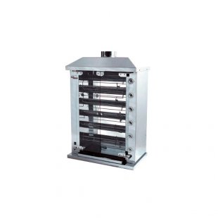 Gas spit grill F6SH2G (1280x570x1290 in, 220V, 27kW, weight 144kg)