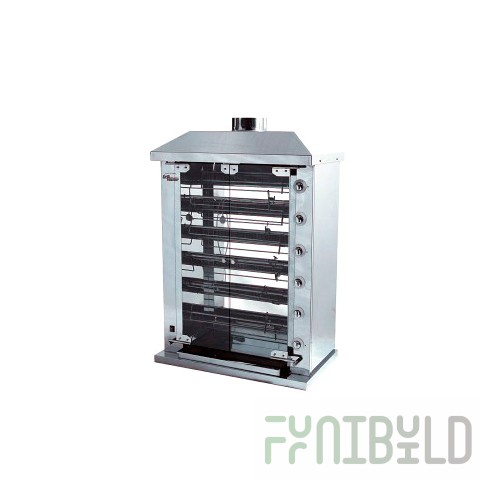Gas spit grill F6SH2G (1280x570x1290 in, 220V, 27kW, weight 144kg)