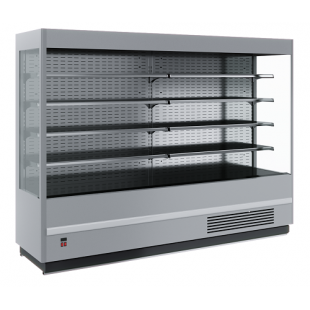 Medium-temperature wall-mounted display case 2580x875x1930 in, FC 20-08 VM 2.5-2 black/gray (Carboma Cube 1930/875 VHSp-2.5) 0...+7C