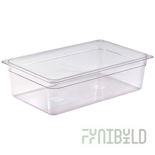 Gastronorm container without lid p/p GN 1/1, H-150, 530x325x150mm, (plastic, transparent), in pack. 4 pcs. 422100201