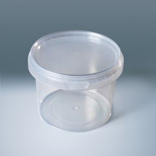 Bucket 550 ml, D=109mm transparent, with handle