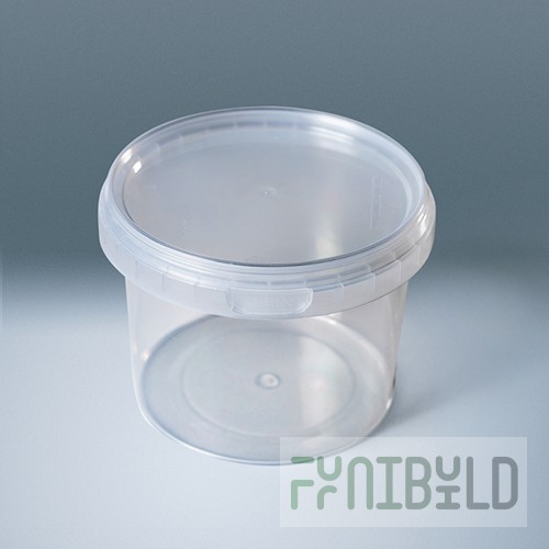 Bucket 550 ml, D=109mm transparent, with handle