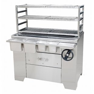 Multifunctional charcoal barbecue UMM (ROBATA2) (2000x630x1422mm, grid for frying steak/fish/shash) 11310