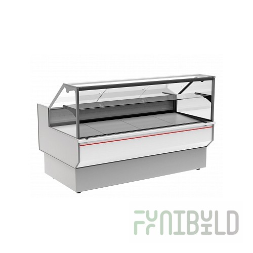 Medium-temperature display case 1180x970x1200mm, GC95 SM 1.2-1 white/gray (ВХС-1.2 Carboma GC95), 0..+7С, 0.7 sq.m.