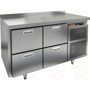 Table with refrigerated cabinet Hicold GN22/TN O (1390x700x850mm, 0.42 kW, 220V, -2...+10 °C)