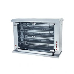 Electric spit grill F4SH2E (1298x583x906 in, 380V, 9.8 kW, weight 102.5 kg)