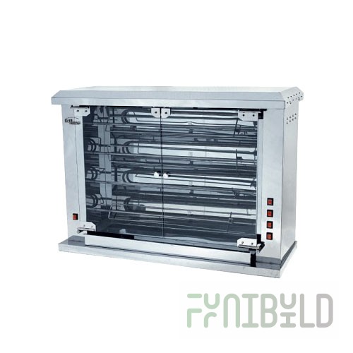 Electric spit grill F4SH2E (1298x583x906 in, 380V, 9.8 kW, weight 102.5 kg)