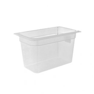 Gastronorm container without lid p/p GN 1/4, H-150, 265x162x150mm, (plastic, transparent), in pack. 16 pcs. 422101701