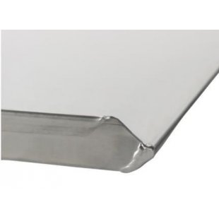 TECHNICOAT aluminum baking tray, flat 600x400x200mm (3 sides 90°; 1 side 45°; thickness 1.5mm)