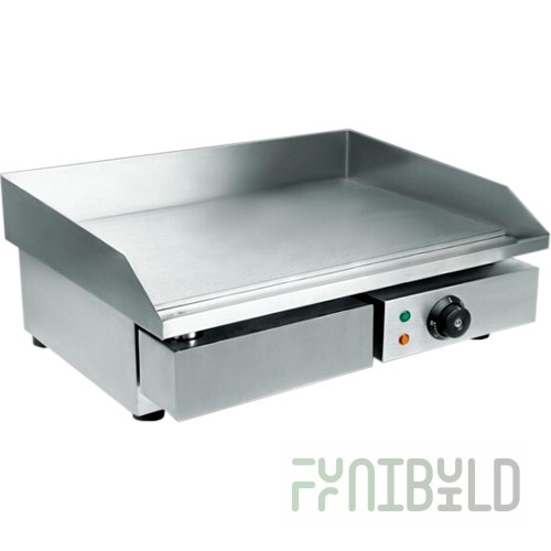 Frying surface WY-818 (550x490x240 in, 3 kW, 220 V, smooth frying surface, stainless steel)