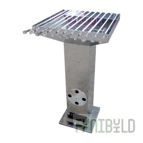 Charcoal grill (500x495x1090mm, 11 skewers included)