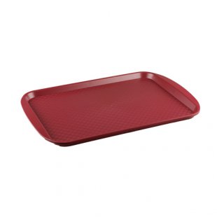 Rectangular plastic tray 450x350x20mm (burgundy) art. 422106621, 12 pcs. in pack.