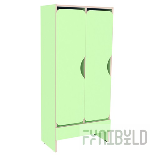 Children's wardrobe 2-section 600x350x1350mm, art. ШД-2 (SALAD)
