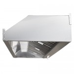 Wall-mounted exhaust hood with grease-catching labyrinth filter ЗВ-П09/08 900х800х350mm