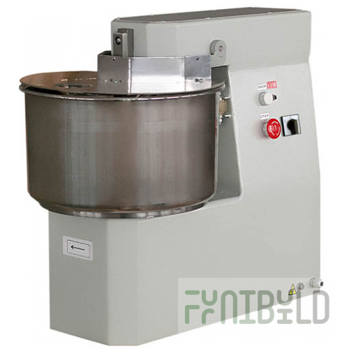 Dough mixing machine MT-25-01 (two-speed, non-removable bowl) (650x400x685mm, 20l, 95kg/h, 0.71/0.85 kW, 380V, weight 68kg)