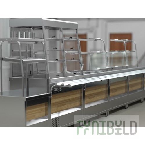 Counter for cutlery PPS6 (630 in, stainless steel cups 4 pcs.)