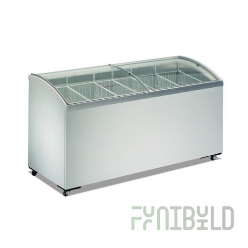 Chest freezer Caravell Derby EK-67C curved glass