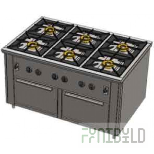 Gas stove Vulcan PRG-IIA-3S 2DSh 82312