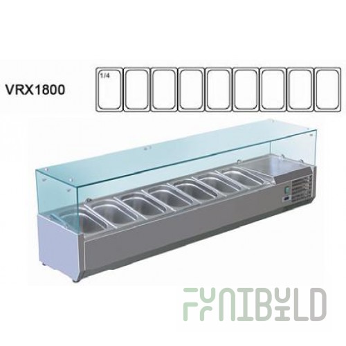 Tabletop refrigerated display case Viatto VRX 1800/330