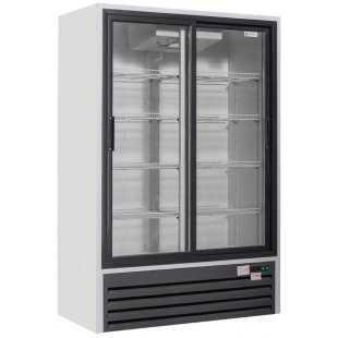 Universal wardrobe Optima coupe 12V, glass door, compartment