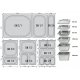 Stainless steel gastronorm containers, perforated