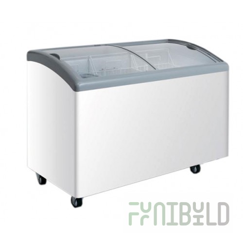 Freezer chest Scan SD 400 bent glass