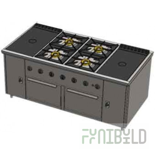 Gas stove Vulcan PRG-IIA-4S 2DSh 82452