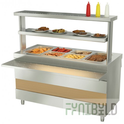 Steam bain-marie for 2 dishes Atesi Riviera 1500 in