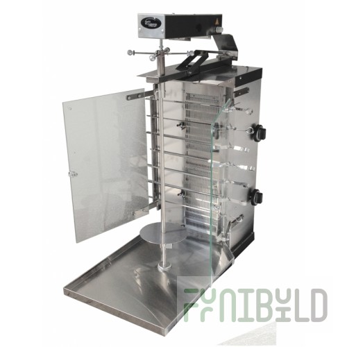 Gas shawarma Grill Master F2ShmG (year of manufacture, with motor, glass screen)