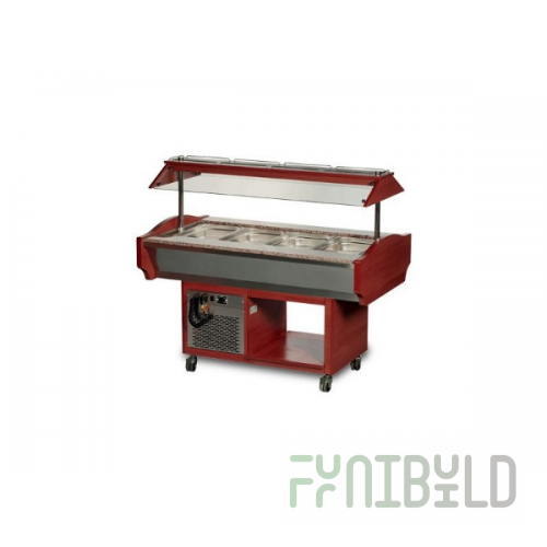 Refrigerated salad bar Eqta SB 4C (Mahogany)