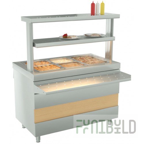 Steam bain-marie for 2 dishes Atesi Riviera 1200 in