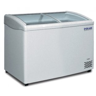 Chest freezer Polair DF130SC-S curved glass
