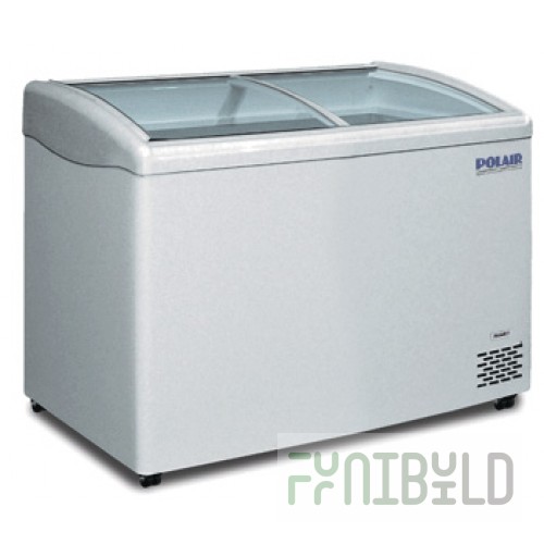 Chest freezer Polair DF130SC-S curved glass