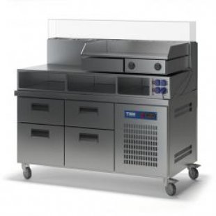Refrigerated table TMM SHSB-SM-1/4Ya (1390x700x1300), tempered glass