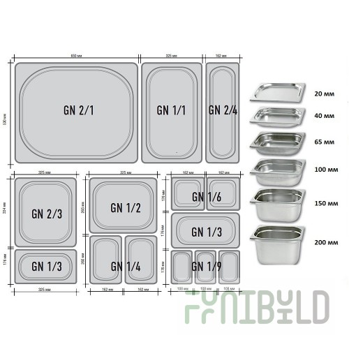 Gastronorm container GN1/6-65mm Viatto
