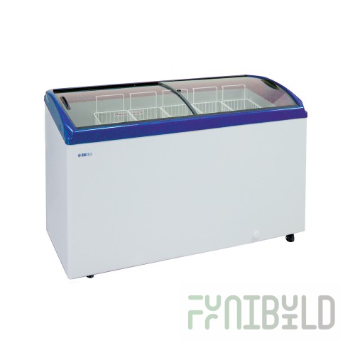 Chest freezer Italfrost CF400C curved glass