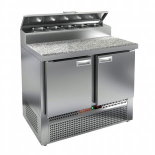 Refrigerated table for pizza HICOLD PZE2-11/GN (1/6H) stone