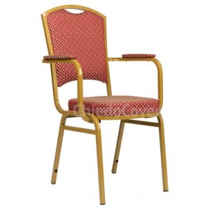 Chair on a metal frame Patrick 20mm with armrests