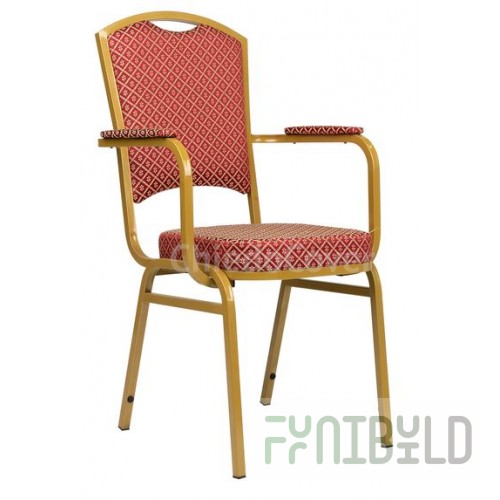 Chair on a metal frame Patrick 20mm with armrests